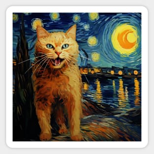 Van Gogh's cat Sticker